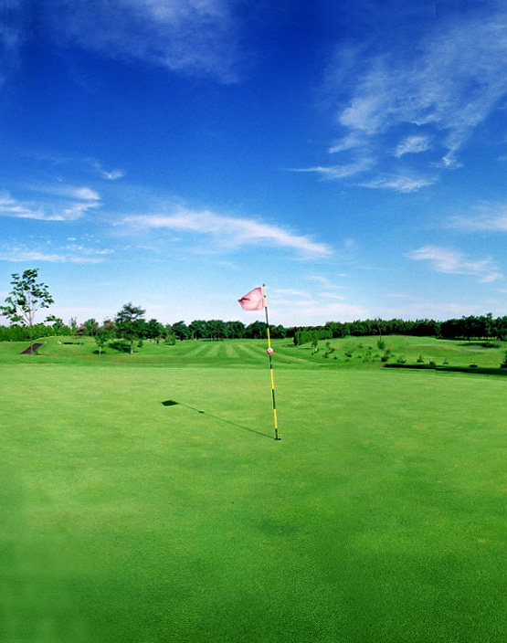 A green at Shamrock Country Club under an open Hokkaido sky